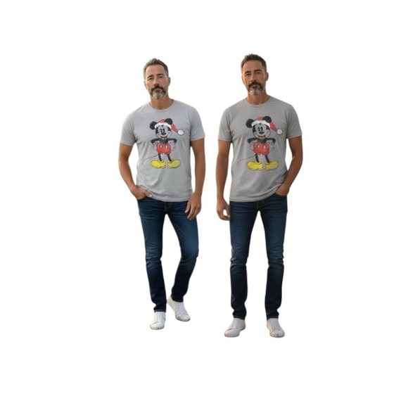 Disney Mickey Mouse Christmas Tee - Picture 1 of 12